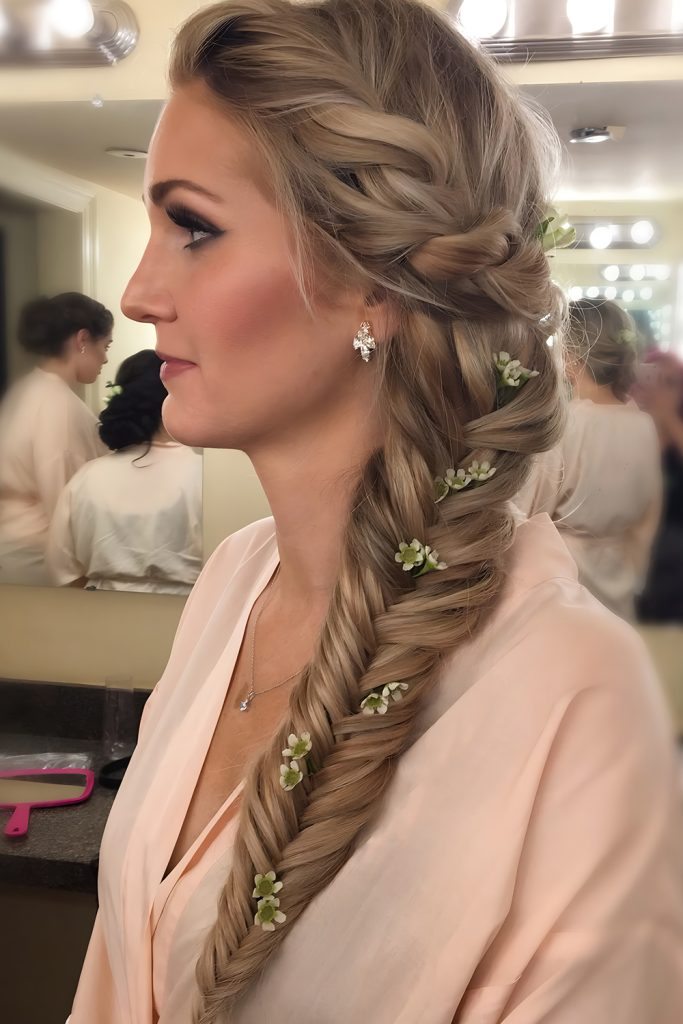 How to Turn a Side Fishtail Into a Soft and Elegant Updo