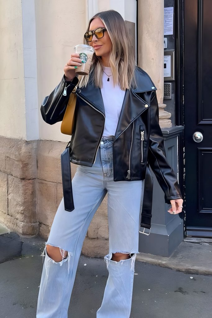 Leather Jackets with Simple Basics