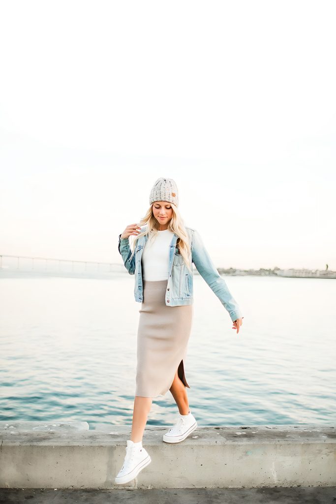 Light Knits With Midi Skirts for Understated Sophistication