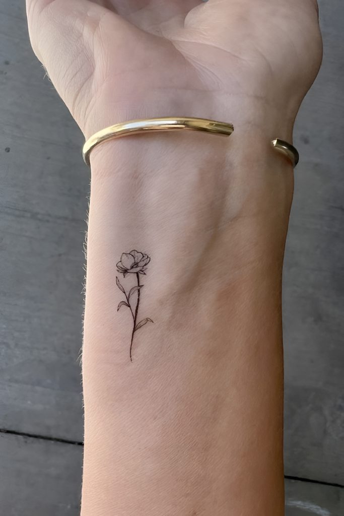 Little Red Poppy on the Wrist