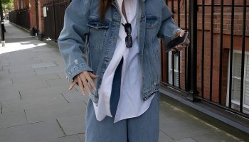 Monochromatic Outfits That Accentuate Baggy Denim