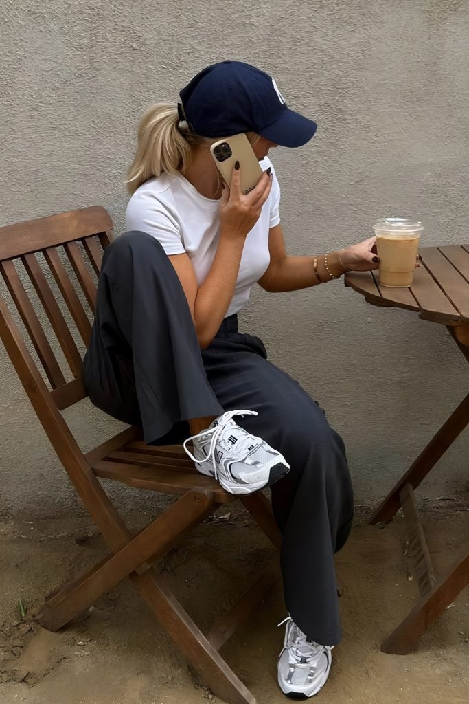 Polished Sneakers Paired With Elevated Weekend Fits