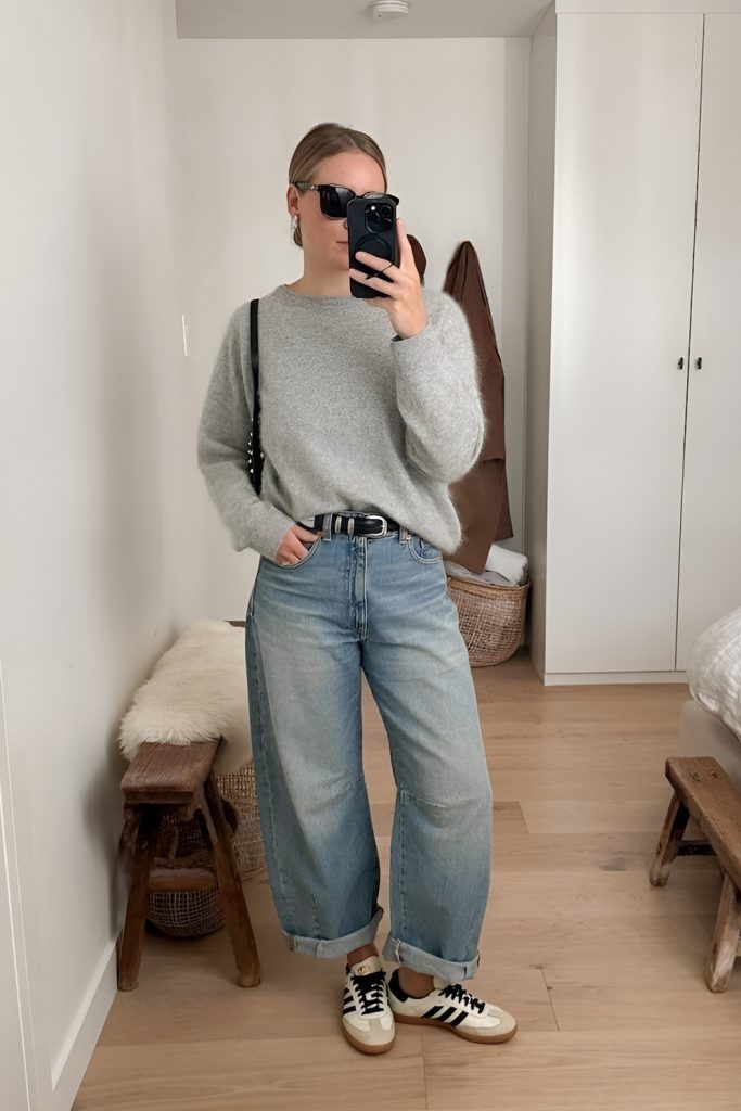 Relaxed Fits with Baggy Jeans and Crewneck Sweaters