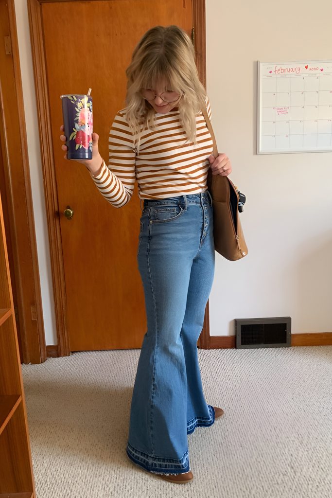 Retro through Vintage Sweaters and Flared Jeans
