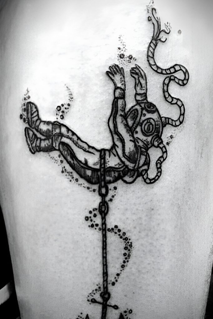 Skeleton Diver Lost to the Sea