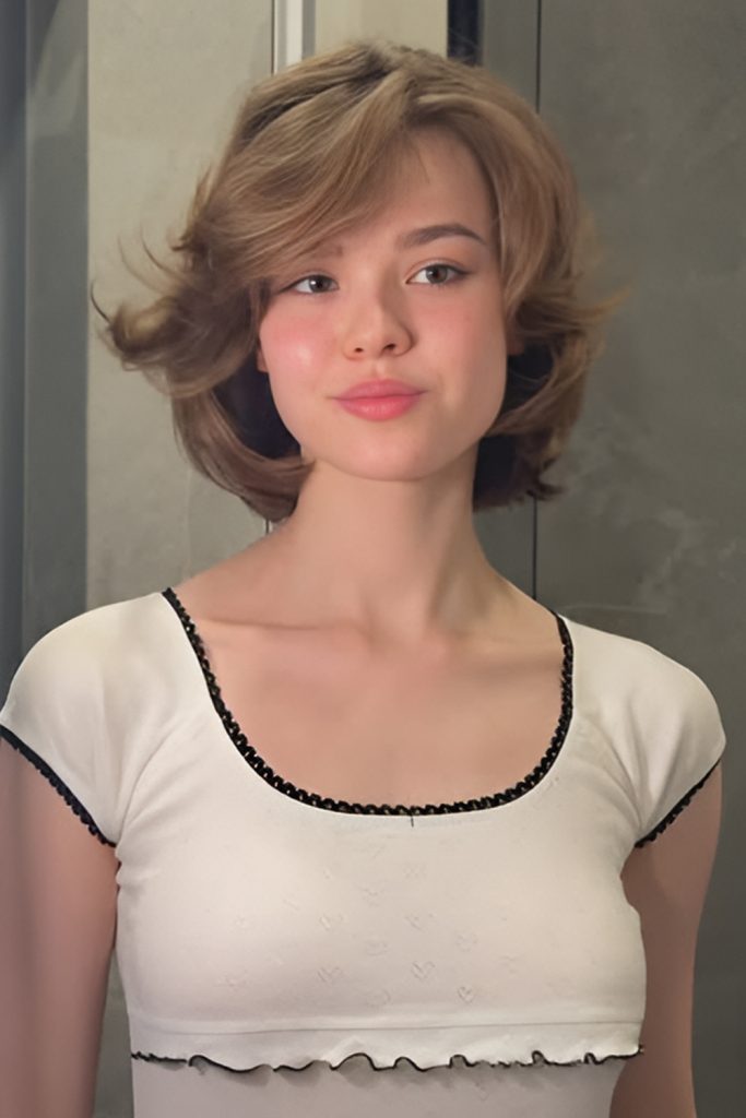 Softly Layered Choppy Bob with Side Part