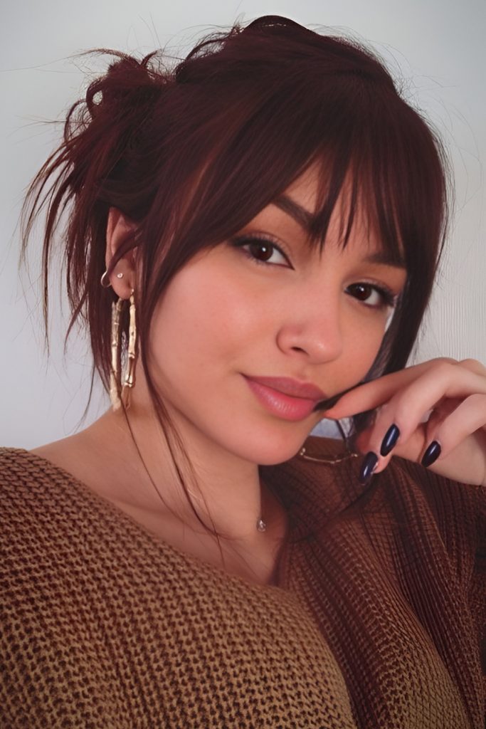 Subtle Curtain Bangs for Barely There Effect