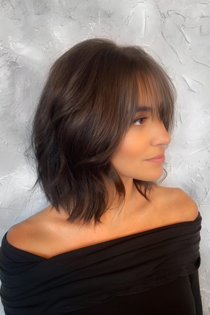 Textured Bob with Wispy Bangs
