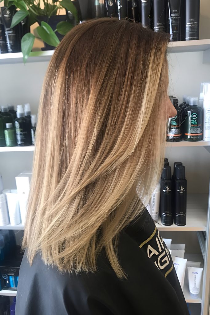 Warm Wheat Blonde with Gentle Shadow Roots