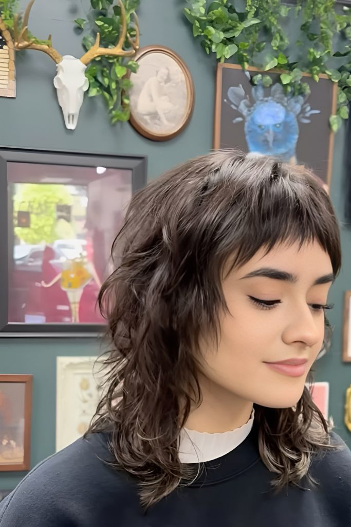 Wavy Shag with Micro Bangs