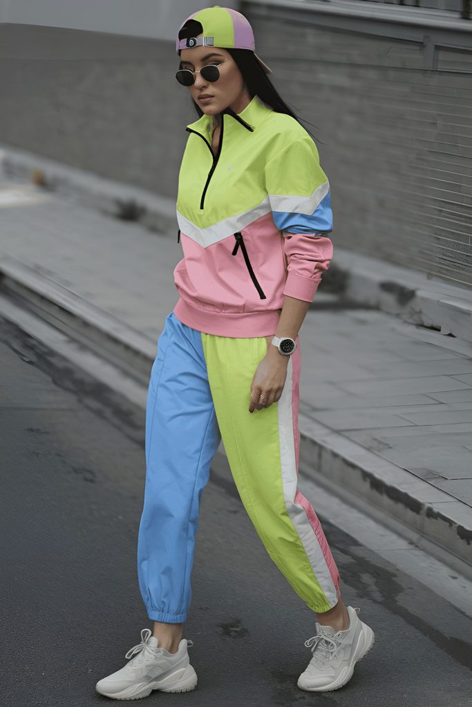 Athletic Tracksuits with Neon Accents
