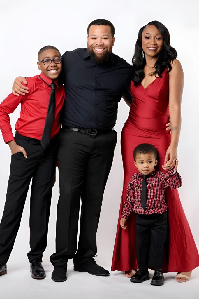 Black and White Ensembles with Accents of Holiday Red