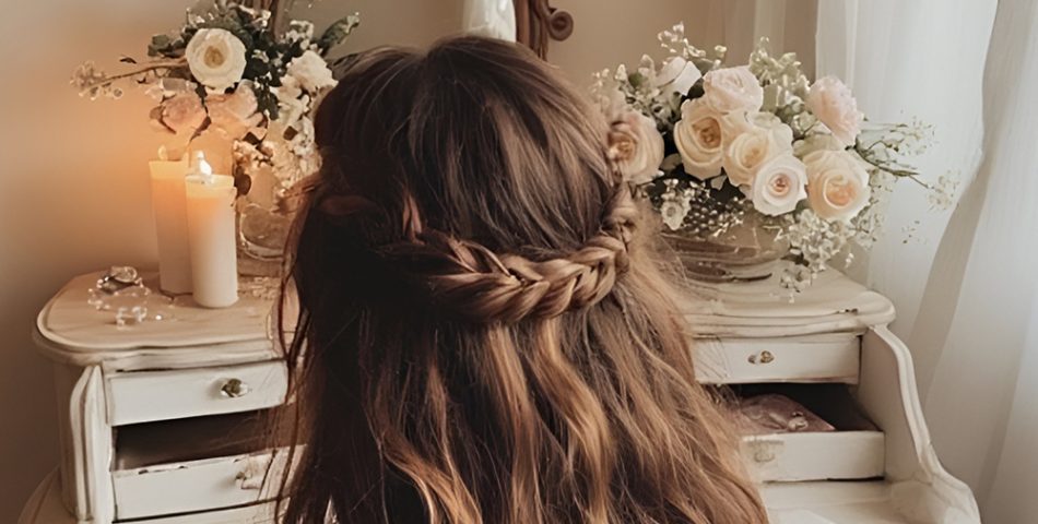 Bohemian Half Up Crown Braid for Romantic Days
