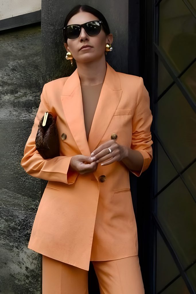Bold Power Suit in a Vibrant Colour