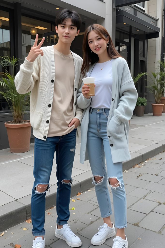 Cardigans Styled with Complementary Accessories