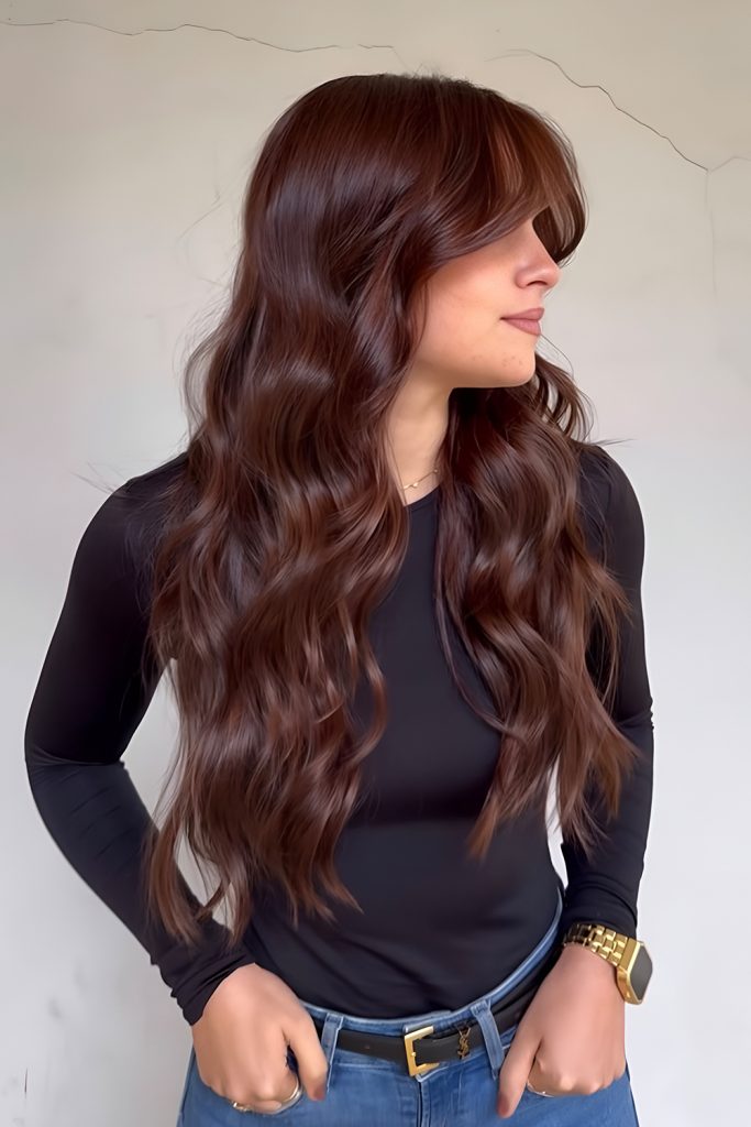 Chestnut Brown with Subtle Red Accents