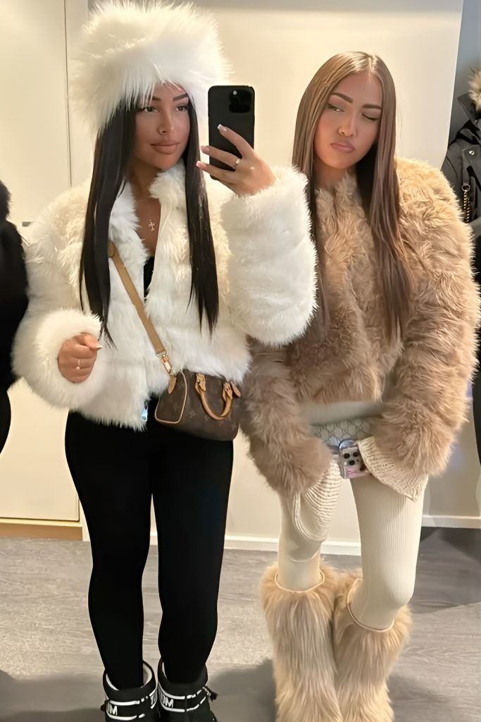 Comfort Faux Fur Jackets for Outdoor Sets