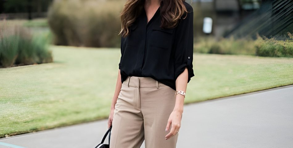 Earth Toned Button Downs Pinned into Slender Slacks