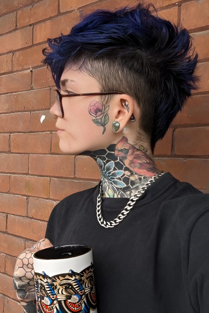 Edgy Faux Hawk with Shaved Sides Look