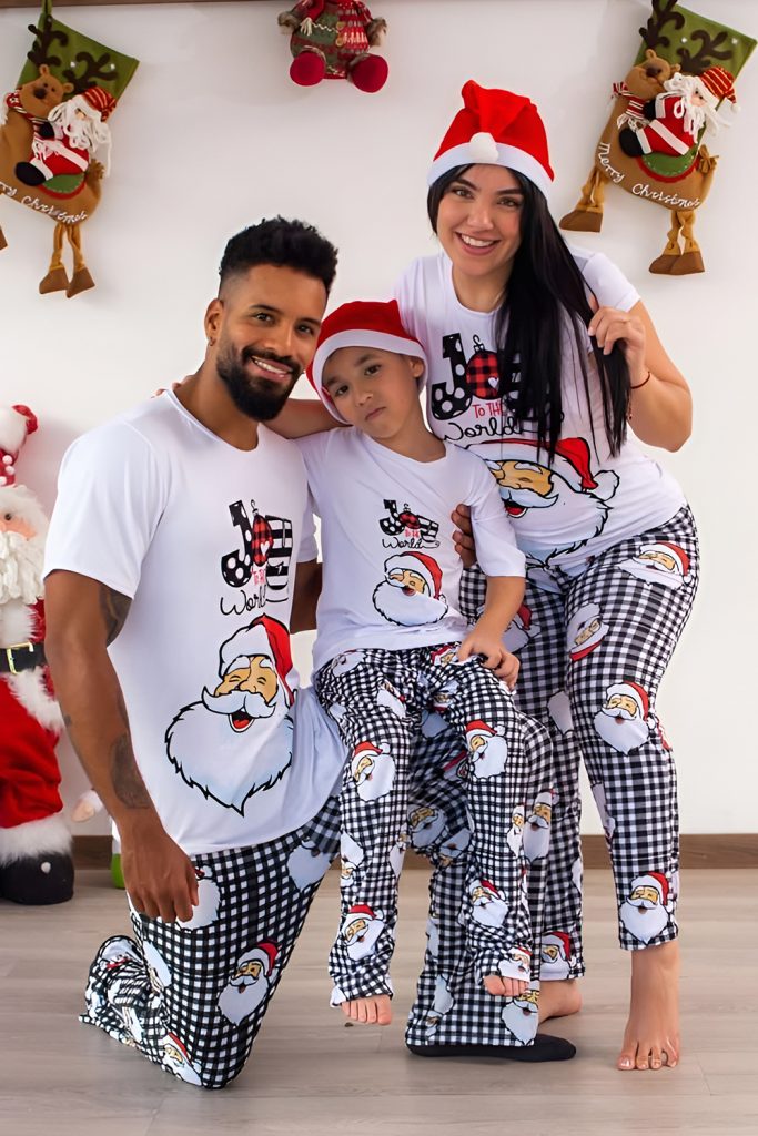 Family Outfits with Subtle Holiday Graphic Tees