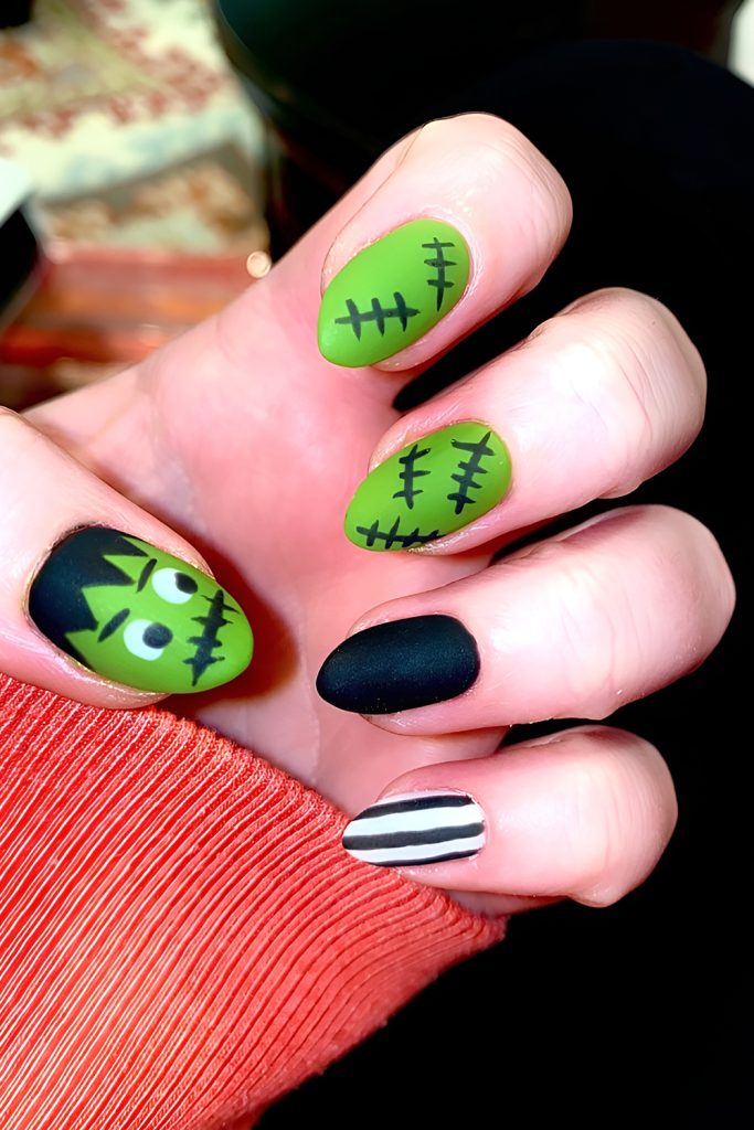 Frankenstein Inspired Green and Black Patterns