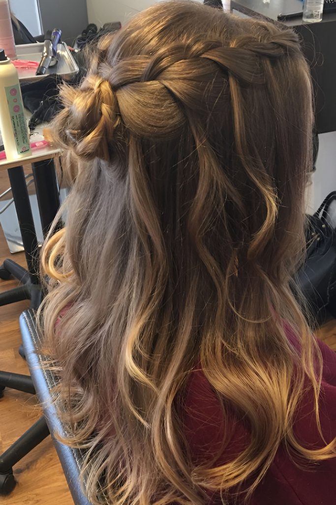 Half Up Braided Bun for Versatile, Flirty Style