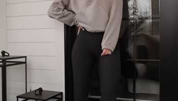 Half Zip Fleece Pullover with Performance Leggings
