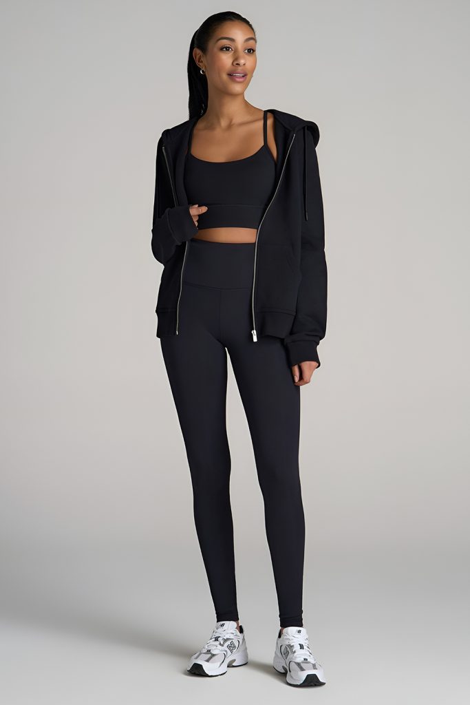 High Waisted Compression Tights with Lightweight Parka