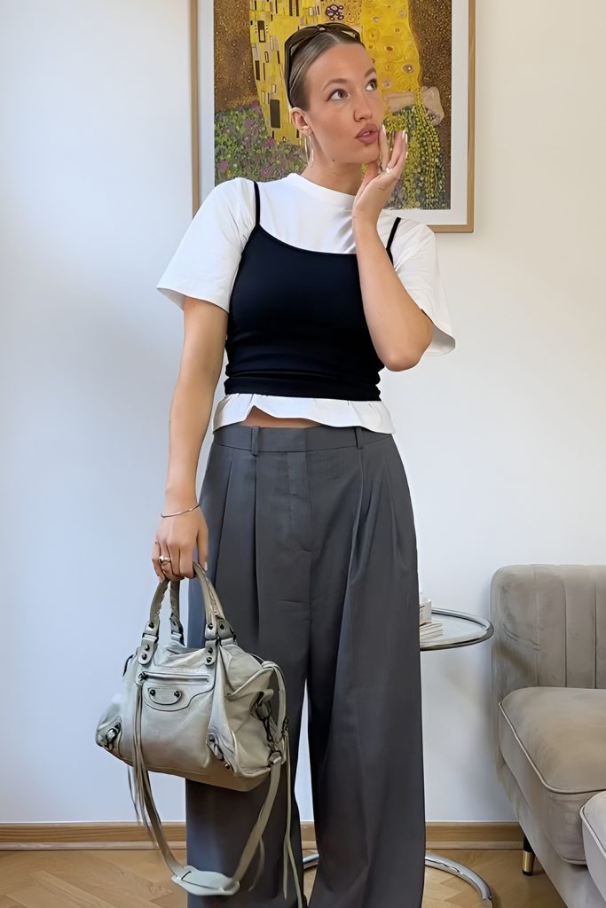 Layered Tanks with Reflective Accessories
