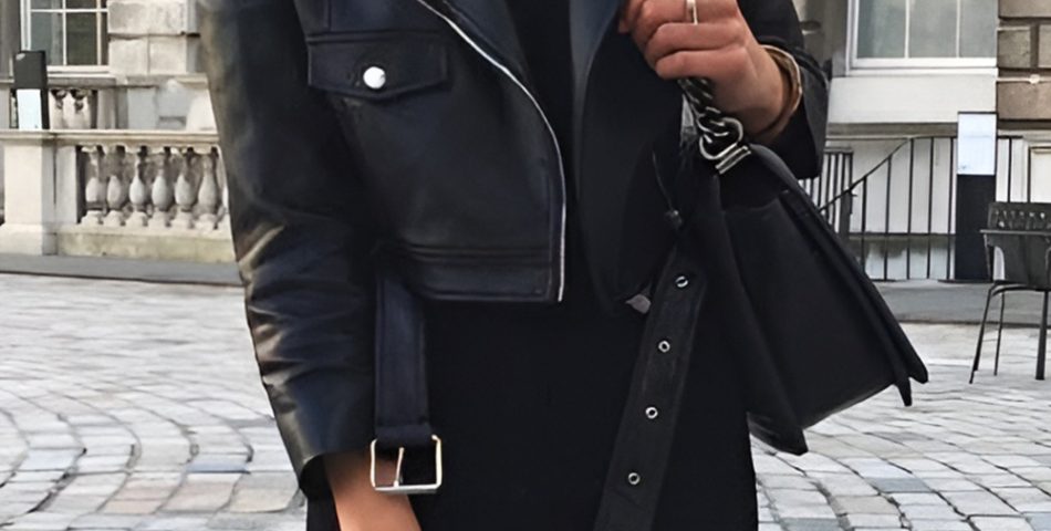 Leather Biker Jacket over Skinny Jeans