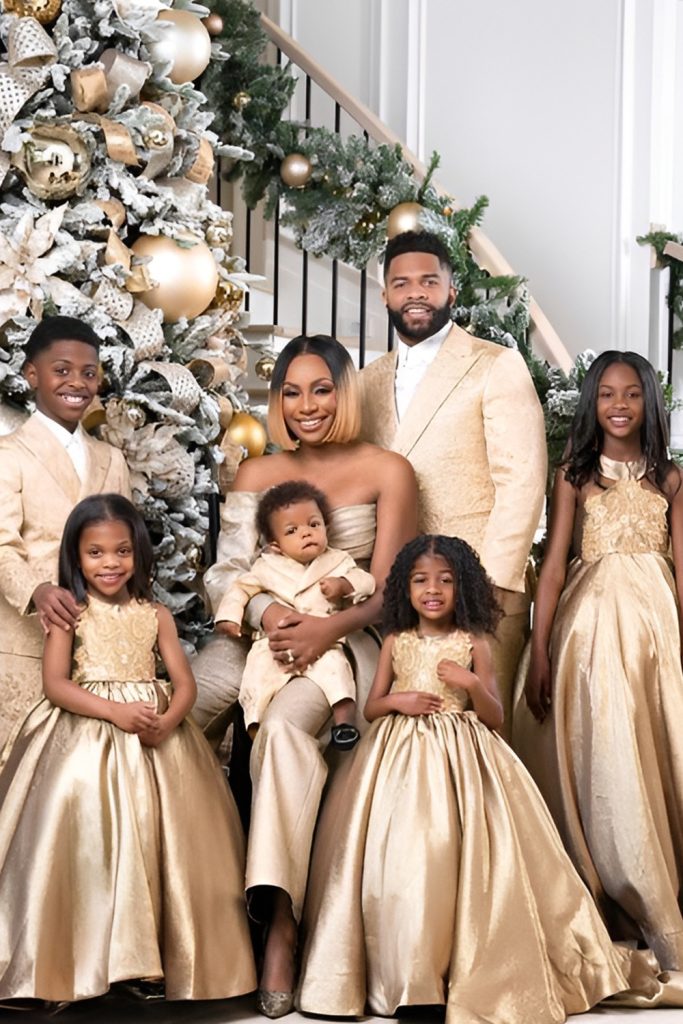 Metallic Dresses and Shirts for Dazzling Holiday Photos