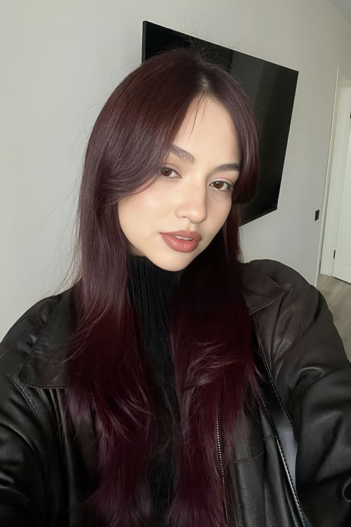 Plum Undertones Deep Mahogany Brown
