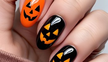 Pumpkin Patch Inspired Orange Nail Designs