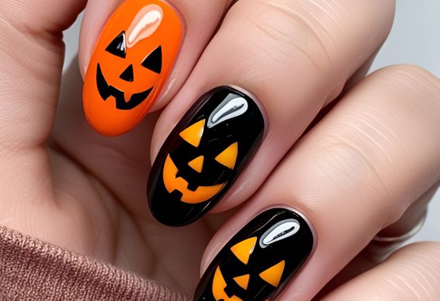 Pumpkin Patch Inspired Orange Nail Designs