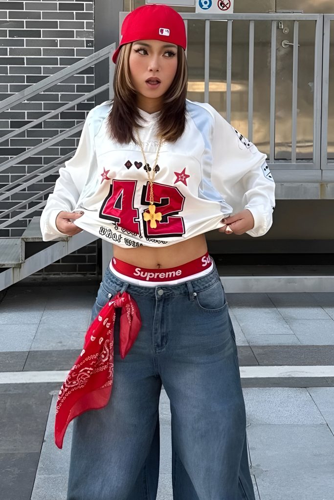 Rave Overalls with Bright Crop Tops