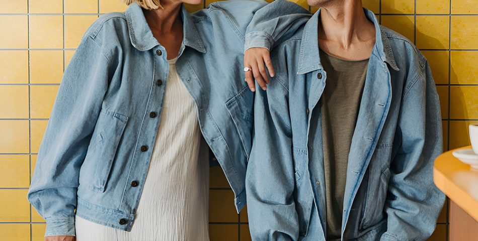 Relaxed Layers of Denim Jackets and Knit Beanies