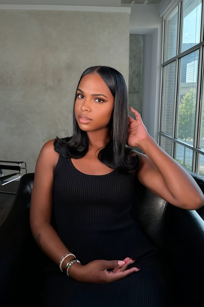 Retro Inspired Flipped Ends on a Silk Press for a Chic Throwback