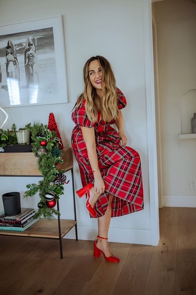 Statement Red Footwear to Add a Pop to Winter Dresses