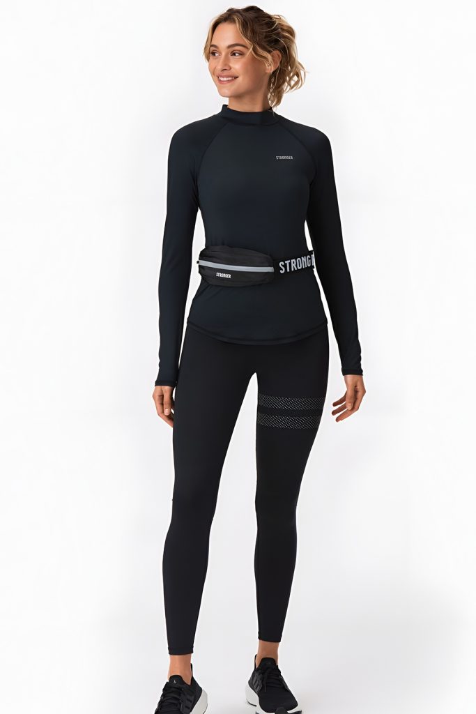 Thermal Lined Leggings with High Neck Long Sleeve