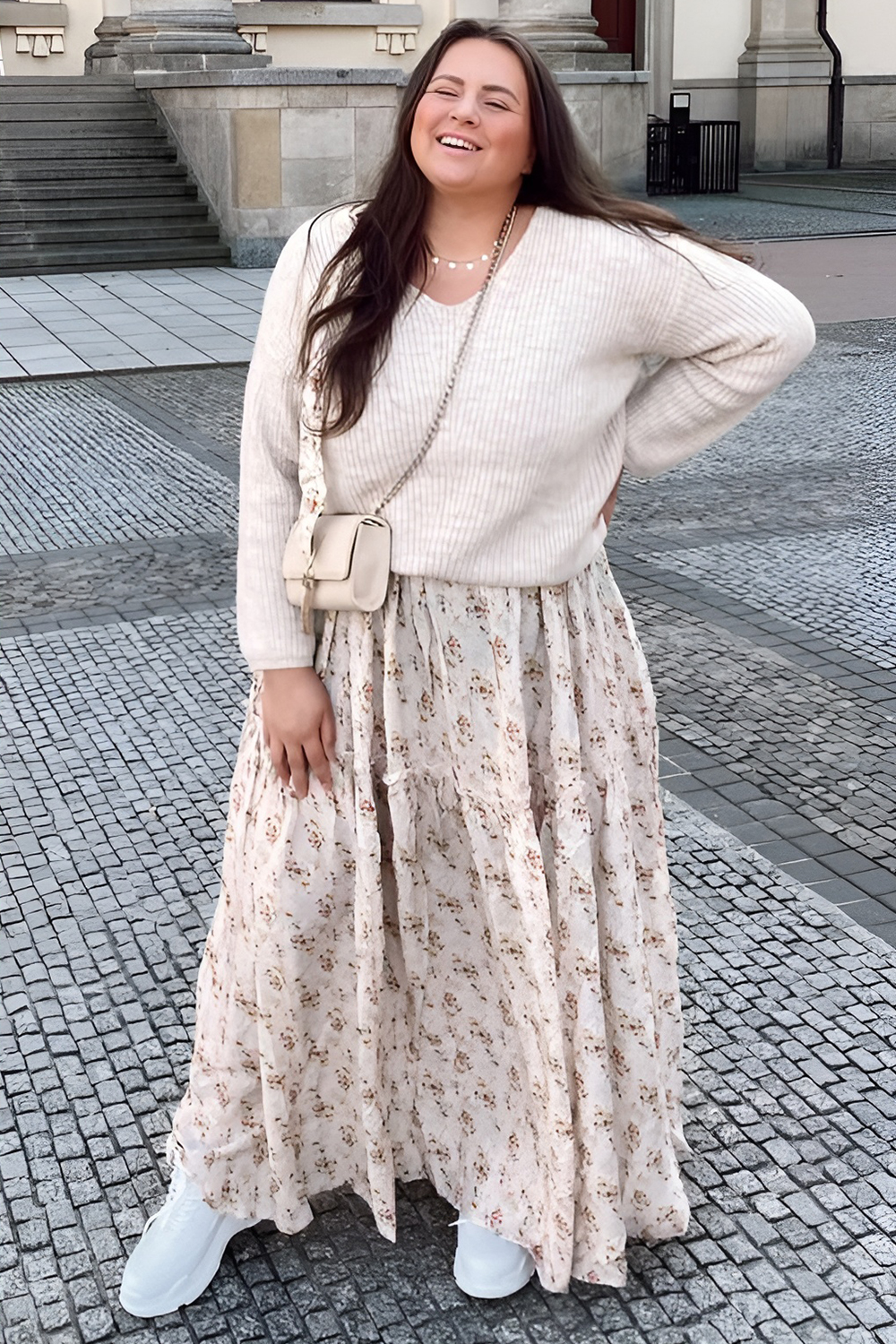 Tiered Bohemian Skirt with a Structured Corset