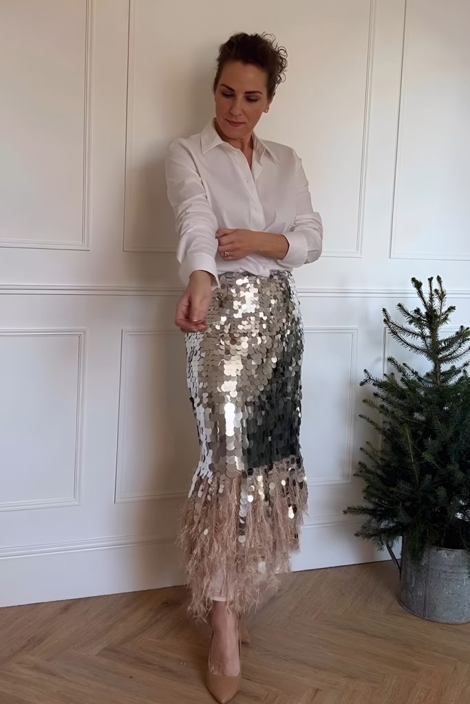 Tulle Skirt and Shimmering Top for Whimsical Style