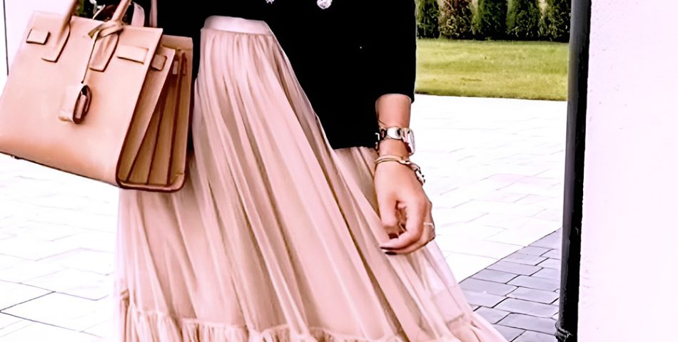 Tulle Skirt with Sleek Bodysuit for Whimsy