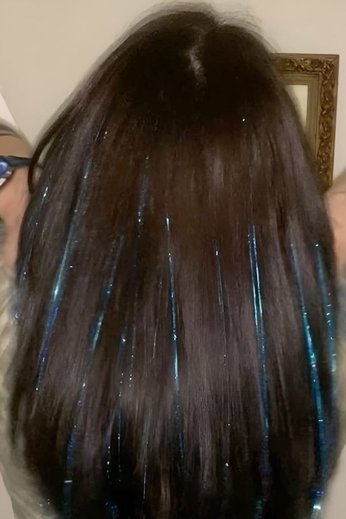 Vibrant Temporary Hair Chalk Highlights
