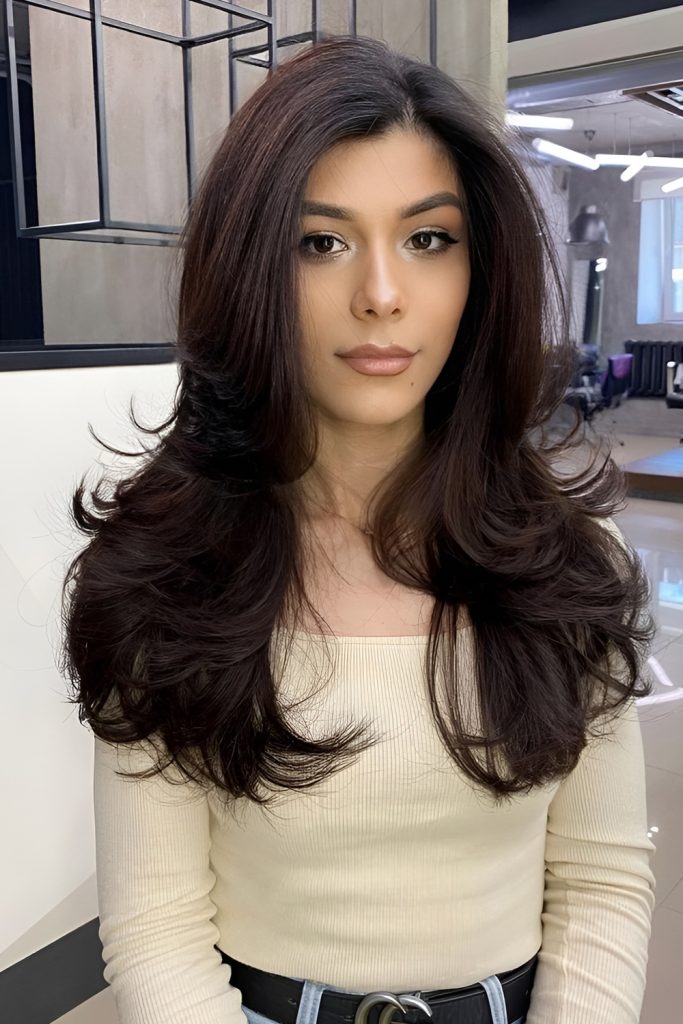 Voluminous Blowout with Side Part for Luxe Appeal