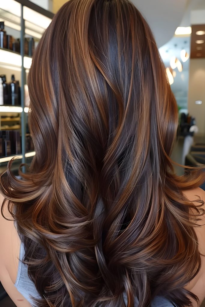 Warm Chestnut Brown with Subtle Golden Highlights