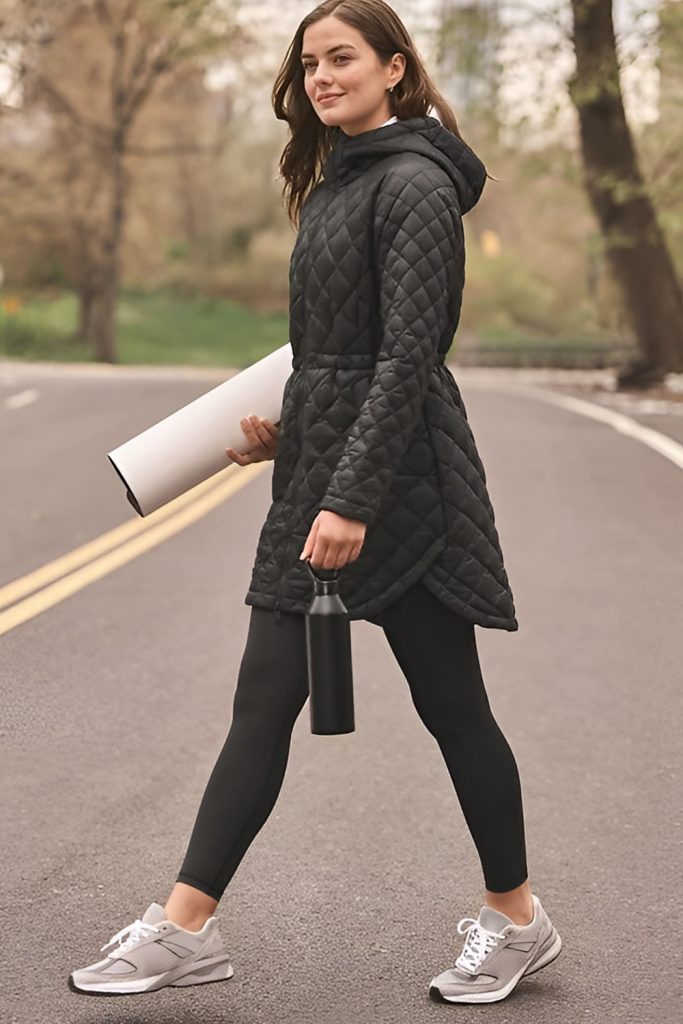 Water Proof Parka with Layered Thermal Long Sleeve Top