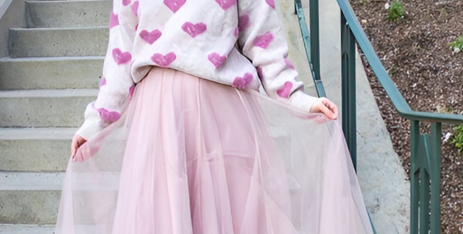 Whimsical Tulle Skirt with Fitted Sweater
