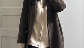 Wool Coat Over a Casual Thanksgiving Ensemble