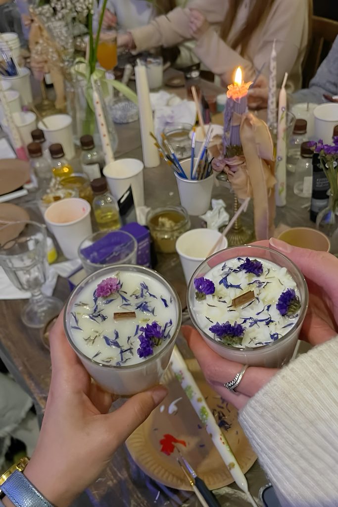A Candle Making or Craft Workshop at Home