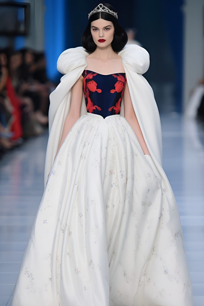 A Snow White Wedding Dress for the Ageless Winter Bride